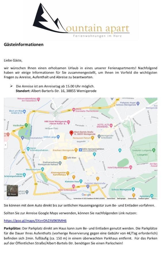 Ferienwohnungen Albarts By Mountain Apart Wernigerode Kültér fotó